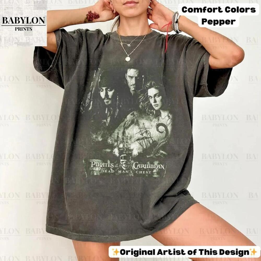 Retro Pirates Of The Caribbean T Shirt, Jack Sparrow Shirt